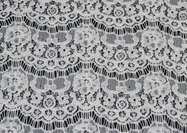 Eyelash Corded Lace Fabric Water Soluble , Stretchy Nylon Cotton Fabric CY-LW0716