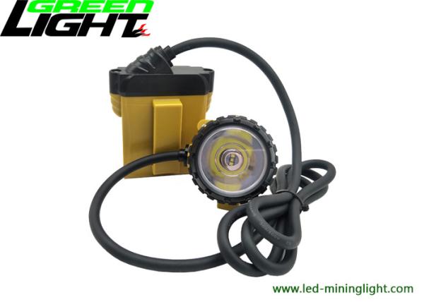 25000 Lux Corded Miners Cap Lamp 10.4Ah Aluminum Lighting Cup With Perfect Light Spot waterproof IP68