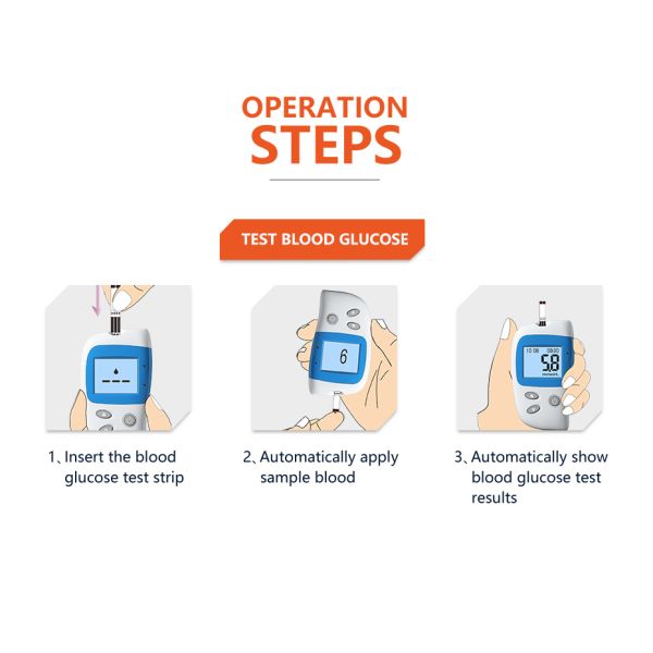 Sinocare Blood Glucose Strips , 50 Strips / Box Blood Sugar Monitor Test Strips
