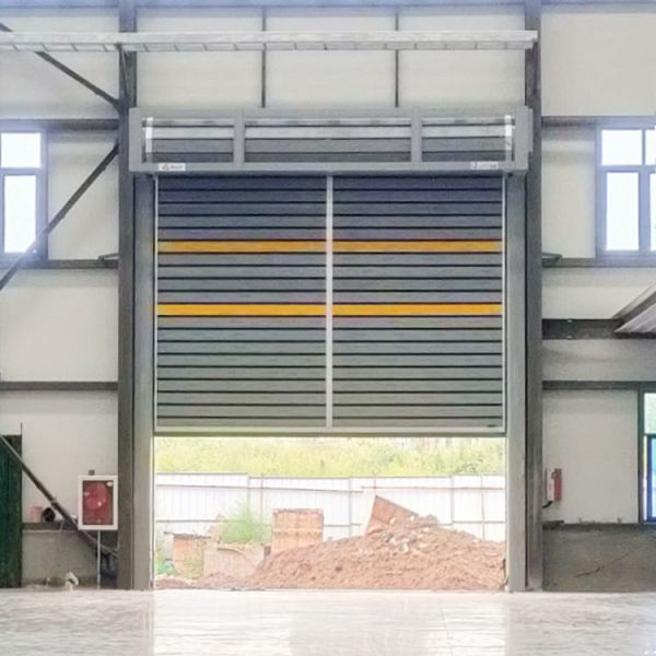 Beverage-Workshop 0.75KW-1.5KW Rigid Aluminum Spiral High Speed Door Facility Access System
