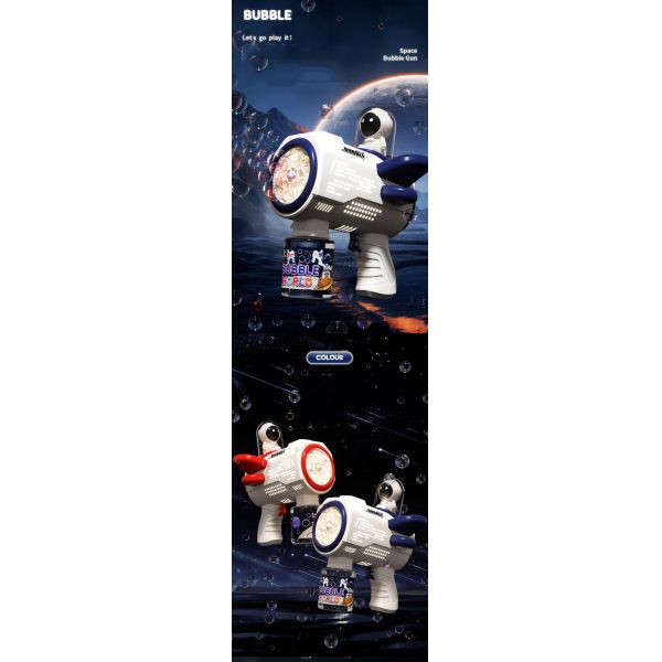 Fully Automatic Bubble Gun with 6-Hole Astronaut Design Unisex Age Range 0 to 24 Months