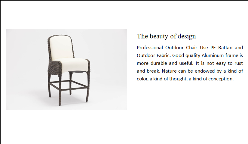 Conjunto de jardín de la villa Patio Rattan Wicker silla de aluminio diseño Muebles de interior y exterior