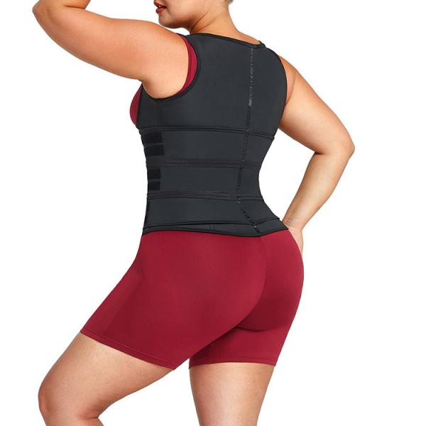 OEM Waist Trainer HEXIN Black Shaping Front Hooks Adjustable Straps 25 Steel Boned Vest