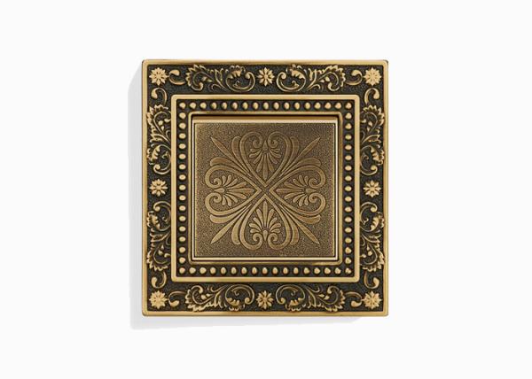 Brass Wall Switch Panel , Retro Light Switches 86*86mm 10A 250V 1 2 3 4 Gang 1 2 Way