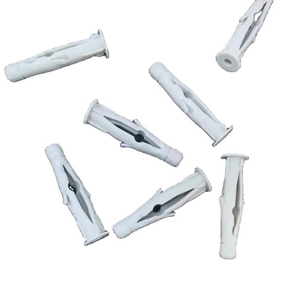 Bright Finish Plastic Insulation Ribbed Wall Anchors In 60mm Diameter