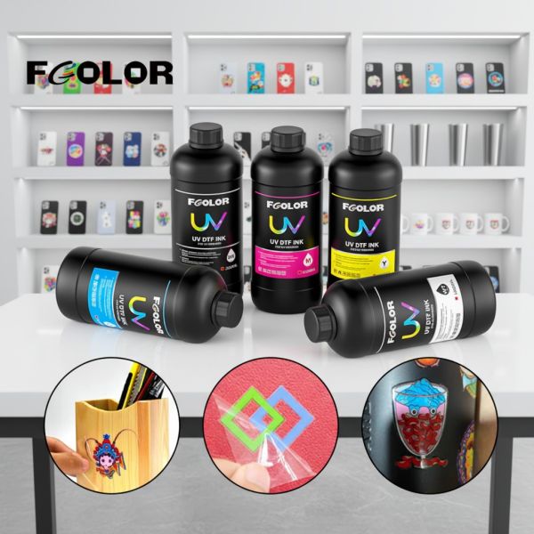FCOLOR Wholesale Direct Price UV DTF Ink for XP600, I3200, L1800, L805, DX5, DX7 Digital Printing LED UV Printers