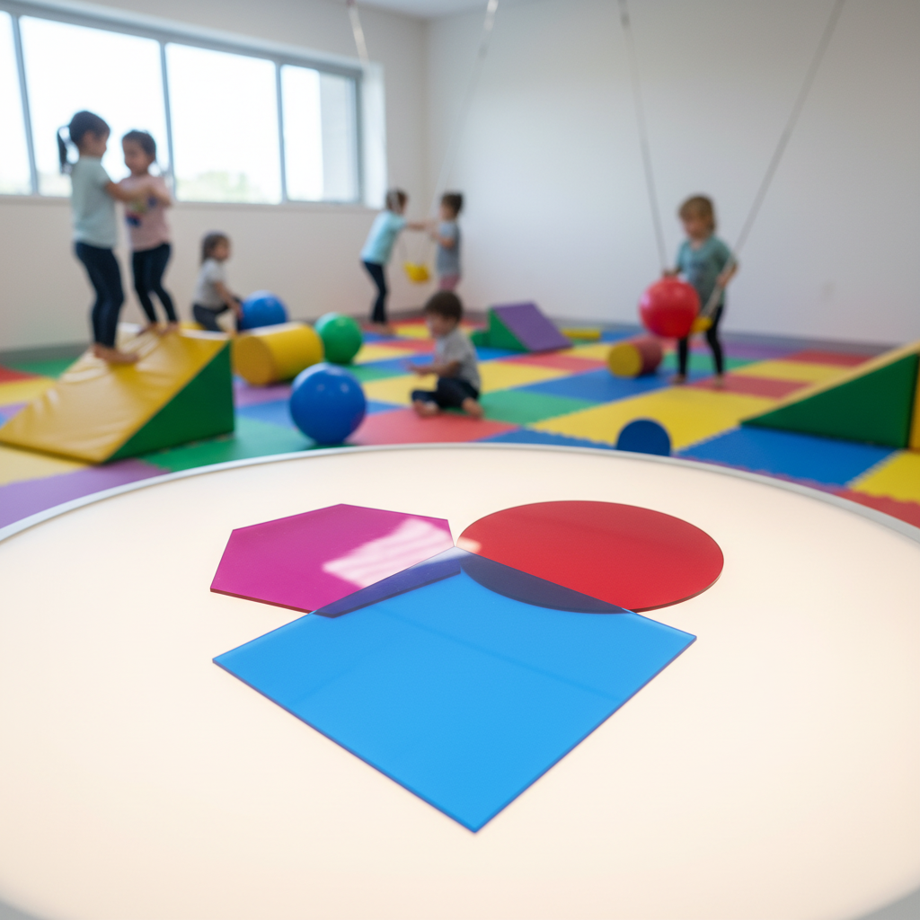 Multicolor Extruded Custom Acrylic Sheets Geometric Shapes Customizable For Kids Crafts