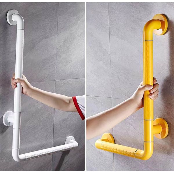 L Shaped Stainless Steel Grab Rails , Wall Mount Handicap Toilet Grab Bars OEM ODM