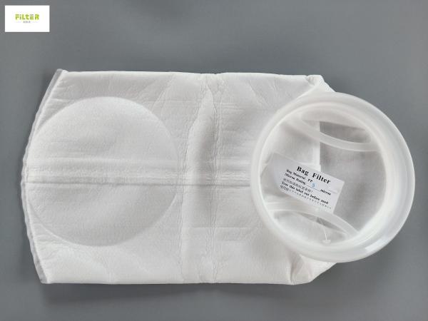 0.5 - 300um Liquid PP PE Nylon Filter Bag With Hot Melt Body