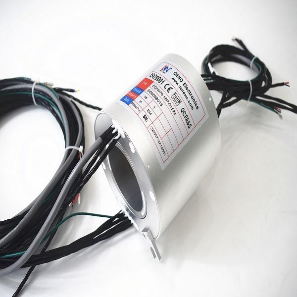 Aluminium Alloy IP51 50rpm 70mm Through Hole Slip Ring
