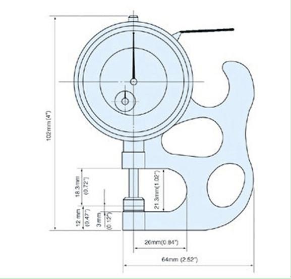 Os calibres de espessura do seletor da polegada podem fornecer batentes de aço/cerâmicos do contato