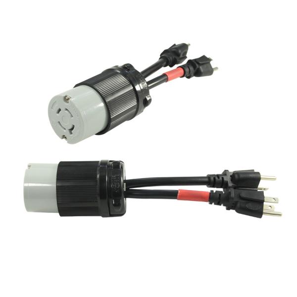 NEMA 5-15P to L14-20C 1ft 14/3 Extension Cord with ROHS USA CE