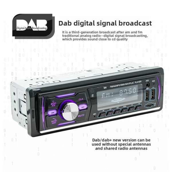 Creatall Dual USB Car MP3 Player with for Bluetooth Call & U Disk Card Slot DAB Digital Radio 1-Year Warranty