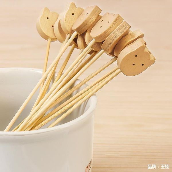 Customized Logo Flower Picks Disposable Fruit Forks and Cocktail Picks for Wine Tasting