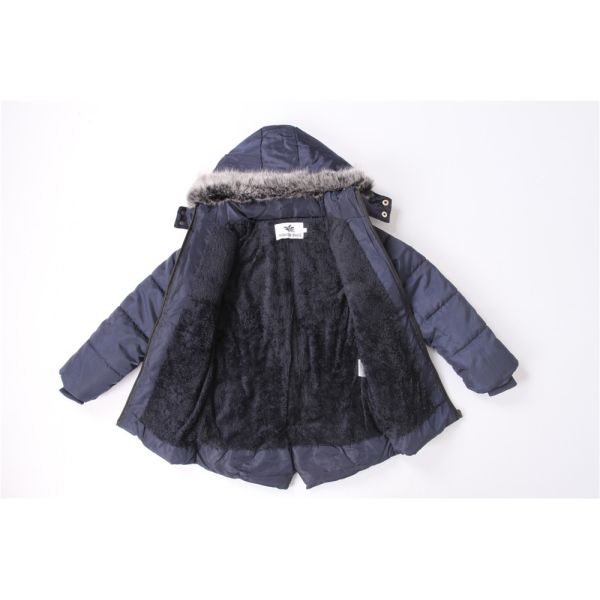 Multicolour Olive Navy Boys Longline Puffer Coat 100% Polyester Fiver
