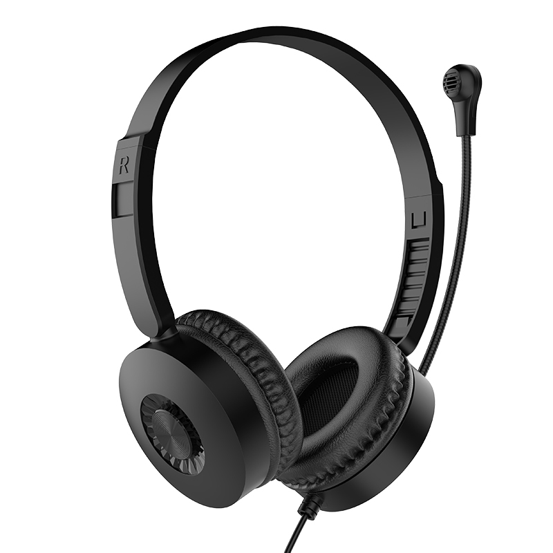 JTY- K3 Head mounted wired headphones with microphone and wired control USB/Type-C/3.5mm multi interface online course learning, customer service, computer headset support OEM/ODM customized products