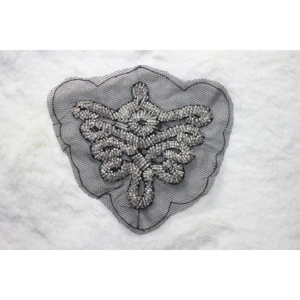 Beaded patch fashion patch for dress or shoes beading embellishment