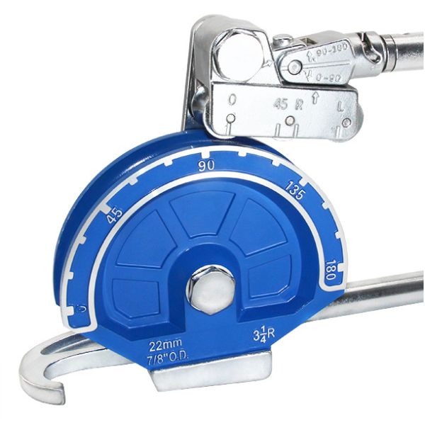 Pipe Bender Heavy Duty Roller 180° Copper Tool for Copper Pipe, Aluminum Pipe, Iron Pipe, stainless steel pipe silver