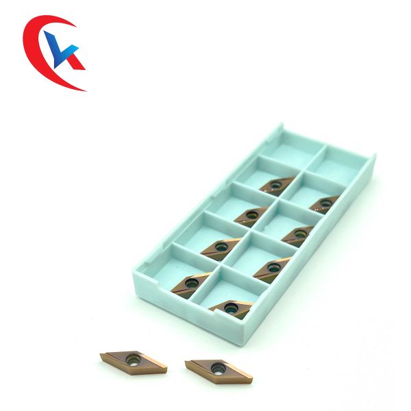 CNC Finishing Blade VBGT 110302R-Y Bronze Wear-Resistant Coating HRA 91.8 Tungsten Carbide Inserts