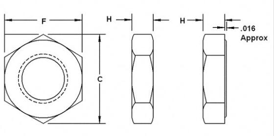 Steel ANSI HEX JAM NUT THIN NUT  B18.2.2  From 1/4 To 2inch  Black ZP YZP HDG  Grade 2 Grade 5 Grade 8