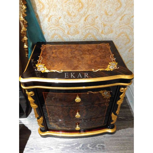 Table French Antique Country Style Bed Tablet Stand Bedside Table