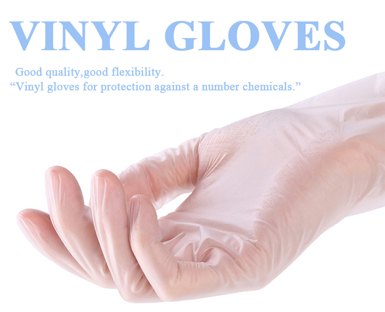 Medical Grade Powder Free Vinyl Exam Gloves Puncture Resistant 5 Mil Vinyl Gloves Durable
