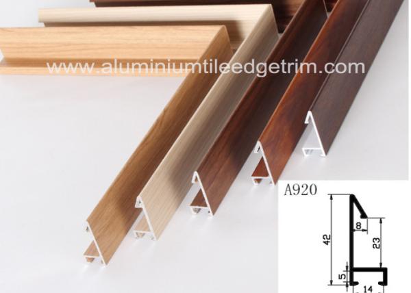 Fashionable Aluminum Sectional Picture Frames Heat Transfer Printing Wood Grain Effect