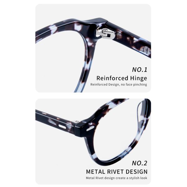 Retro Round Frame Clear Lens Glasses For Women Men Non Prescription Eyewear