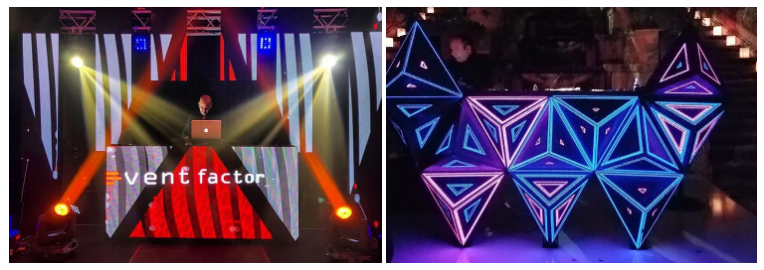 P3 Indoor Full Color LED Irregular Shape Screen Splicing Hexagonal Triangular Shaped Ultra HD LED Digital Display Screen