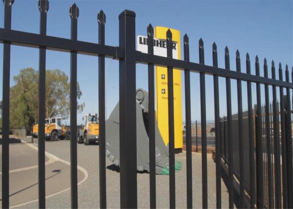 POWDER coated tubular fence panels Hercules Security Fence panels
