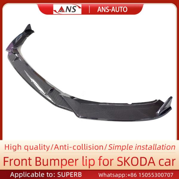 ABS Black Glossy  Front Car Bumper Lip Splitter For Skoda Superb