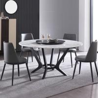 Mesas de comedor de mármol de lujo modificadas para requisitos particulares de alta calidad del seater del color 6