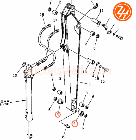 54HRC Excavator Bucket Bushing