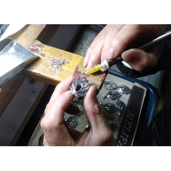 карат шкентеля 0,43 ювелирных изделий держателя желтого золота 18K Semi (Ctw) с диамантом Vs1