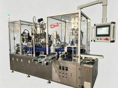 JQH-02 High Speed Lipgloss Filling Machine with 80 PCS/MIN Output and Servo Piston Filler in SUS304 Material