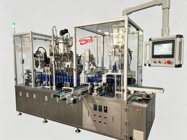 JQH-02 High Speed Lipgloss Filling Machine with 80 PCS/MIN Output and Servo Piston Filler in SUS304 Material