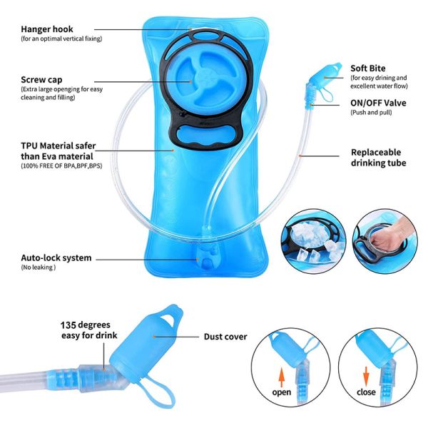 2L Unique Running Water Backpack Cycling Hiking Backpack With Water Bladder