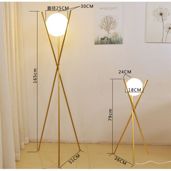 Modern LED Floor Lamp Iron Glass Ball Stand Lights For Living Room Nordic bedside floor lamp（WH-MFL-114)