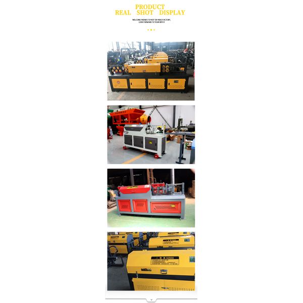 High Speed Iron Metal Stainless Steel Wire Straightener Cutter with Yellow Appearance