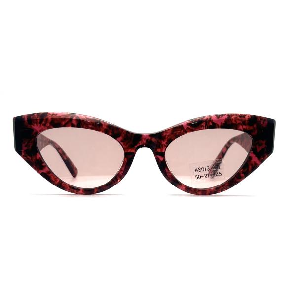 AS073 Óculos de sol de quadro de acetato para mulheres com material de lente CR 39 e estilo elegante