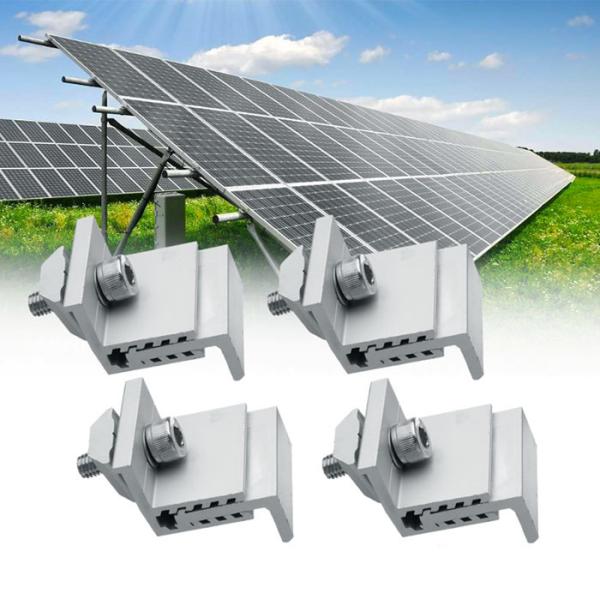 1.4KN/M2 Max Snow Load 60m/s Solar Panel Fixing Accessories Photovoltaic Stents Connectors