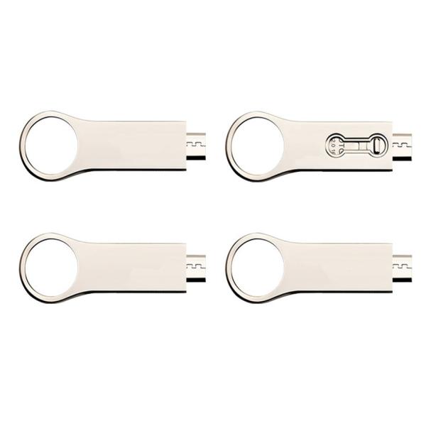 Customized Logo Metal Swivel 2 in 1 Type C OTG USB flash Drive for Cellphone
