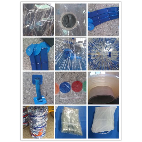 Custom Blue Inflatable Zorb Ball / Amusement Park Hamster Balls For Humans