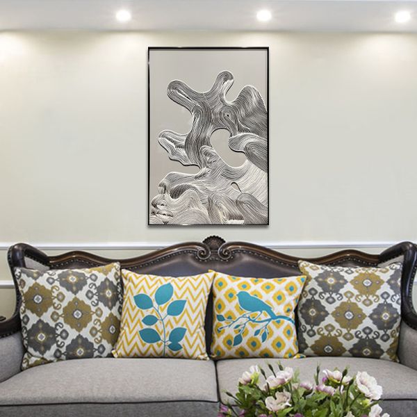 Paysage Sujets de la maison Relief décoratif Géométrie Peinture murale Art 3D Texture abstraite Peinture murale à la main Peinture à l'huile au couteau