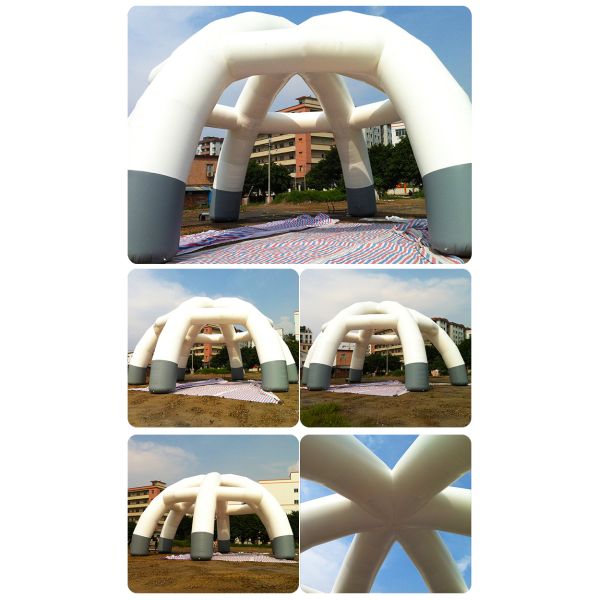Customized Giant Inflatable Spider Dome Tent Marquee White Limestone