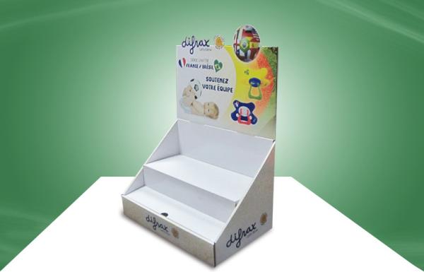 Produits d'enfant et affichages de partie supérieure du comptoir de carton de produits de beauté de soins de la peau