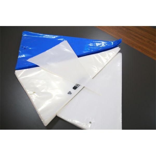 HDPE LDPE Plastic Decorating Piping Bag Disposable Throw Away Clear Blue Color
