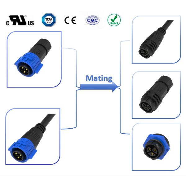 16 Pin Male Female Connector M25 Multi Pin Quick Release Socket Solar Connectors