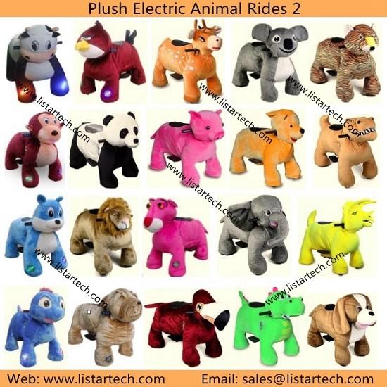 Animal Riding Kids Plush Electric Animal Scooter in Shopping Center or Outdoor Playground