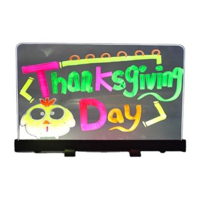 Pastel Plexiglass Plastic Acrylic Sheet Night Light LED Writing Message Board